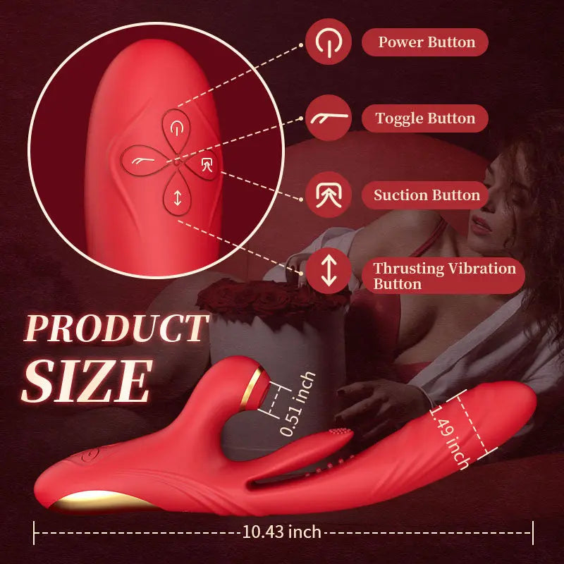 3 Thrusting & Vibration 7 Sucking 10 Tapping G-spot Vibrator Sweetstoy