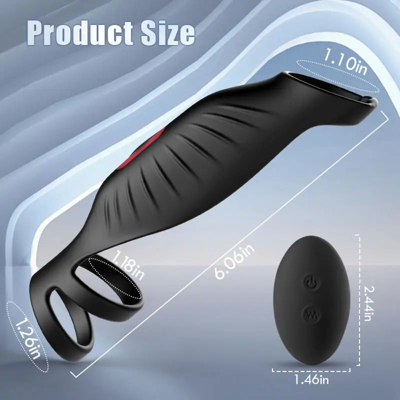 9 Vibrating Cock Ring and Penis Sleeve 2 IN 1 Male Vibrator for Couples Sweetstoy