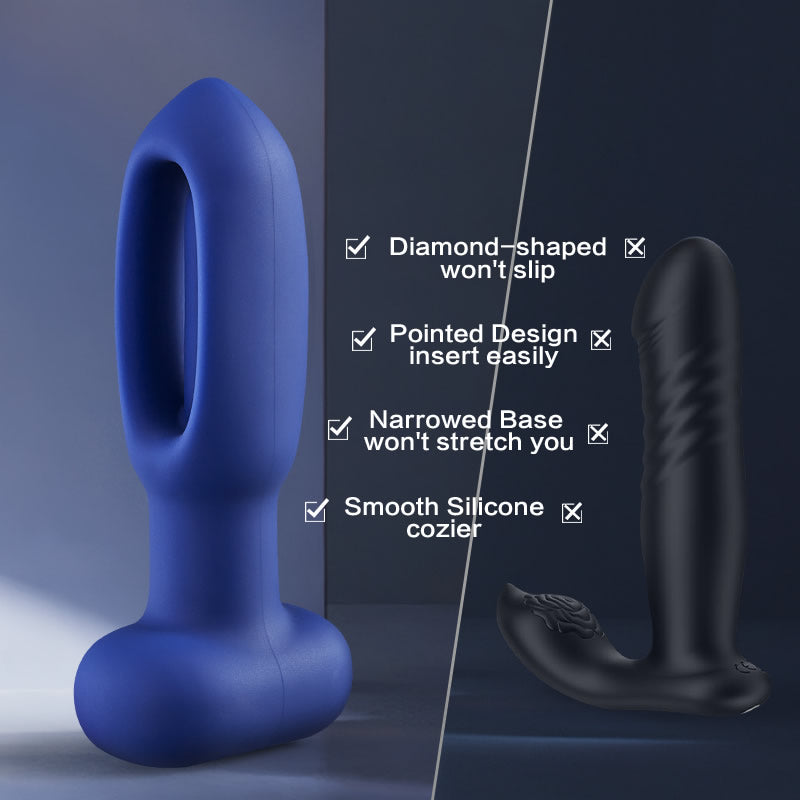 Ryza - 10 Tapping 10 vibrating Anal Therapy Toy with Remote Control