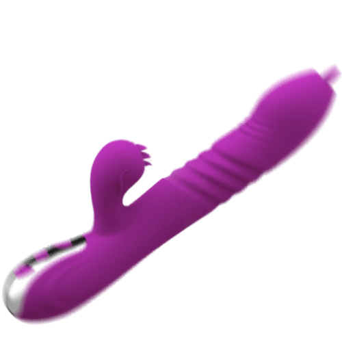 Thrusting rocking vibrating heated tongue licking masturbation stick Sweetstoy