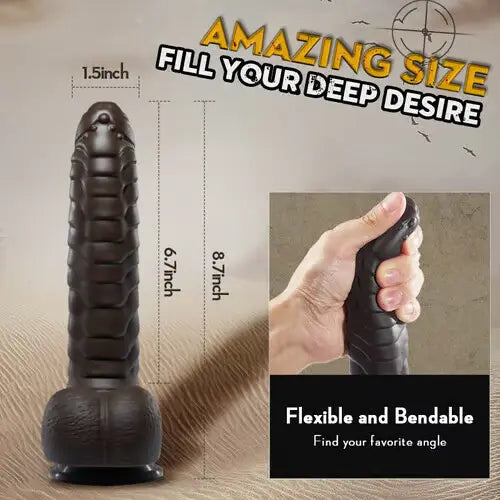 Rattlesnake 5 Vibrating 3 Thrusting Heating Function Fantastic Dildo Sweetstoy