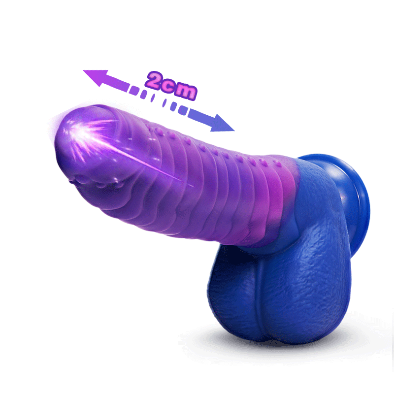 Absalom-Caterpillar 8.85-Inch Color-changing Intelligent Heating 3 Thrusting 5 Vibrating Dildo Sweetstoy