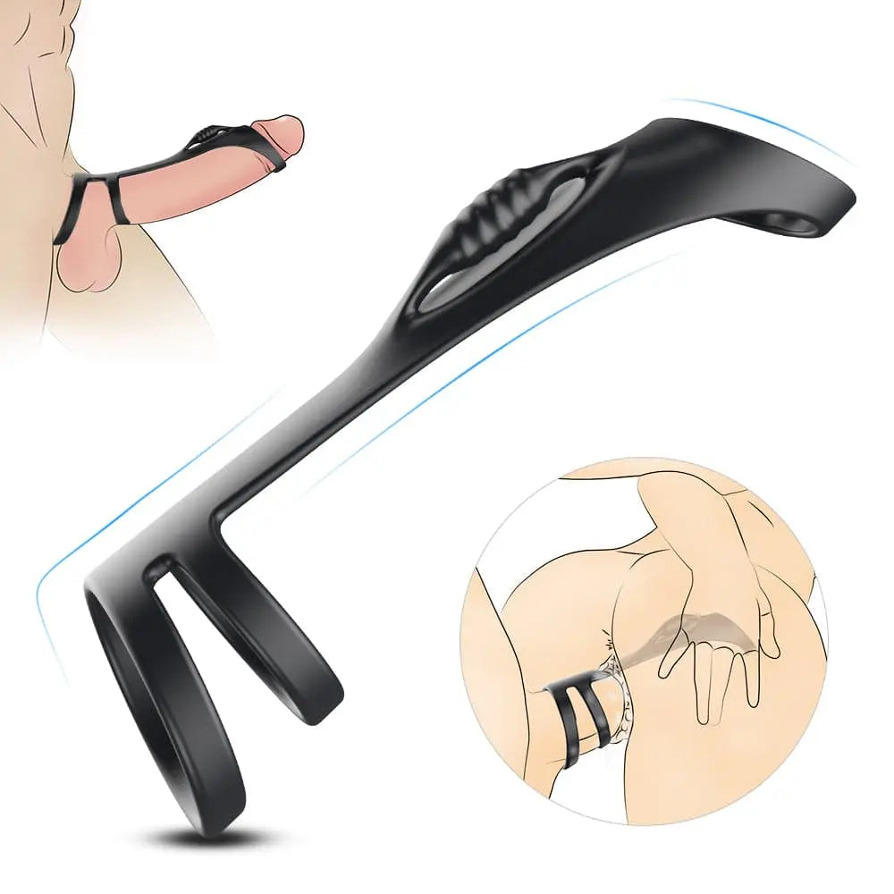 High-stretch three-ring G-spot stimulation penis ring Sweetstoy
