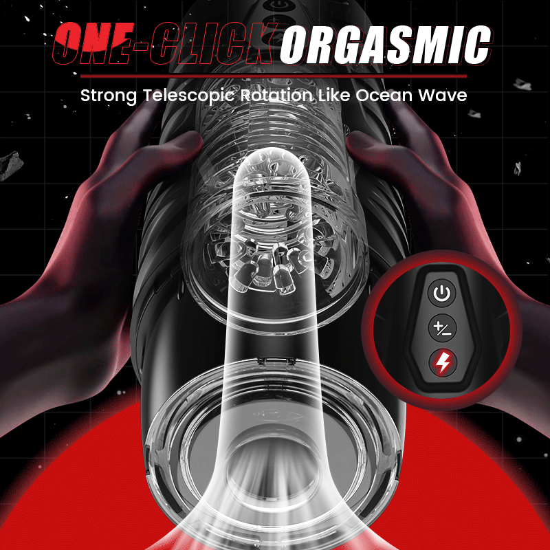 Carl-7 Thrusting & Rotating Modes with Strong Suction Cup for Penis Stimulation Male Masturbator Cup Sweetstoy