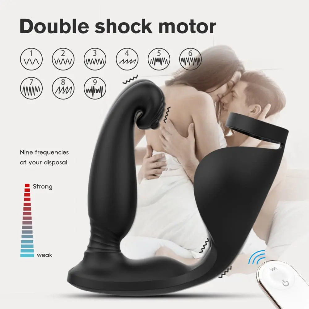2-in-1 Waterproof Male Prostate Massager - Vibrating Sweetstoy