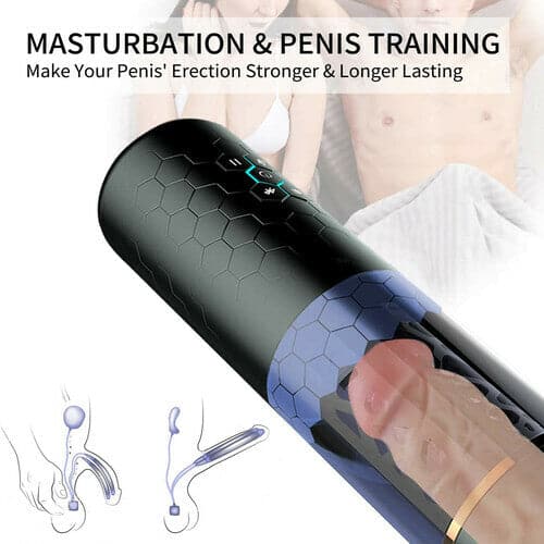 Oral Massage Vibration Masturbation Cup —— Blue Whirlwind