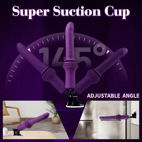 Powerful Adjustable Base Heating Thrusting Vibrating Dildo Machine 11.81 Inch Sweetstoy