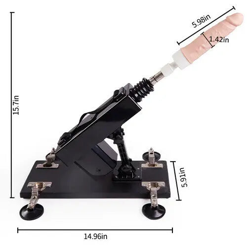 Automatic Thrusting Heating Swinging Vibrating Sex Machine with Dildo and Suction Cup 28 Inch Sweetstoy