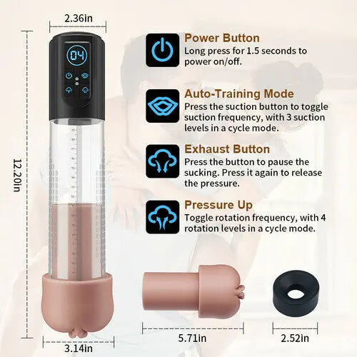 3-in-1 Design 3 Vacuum Suction Automatic Suction Penis Pump Sweetstoy