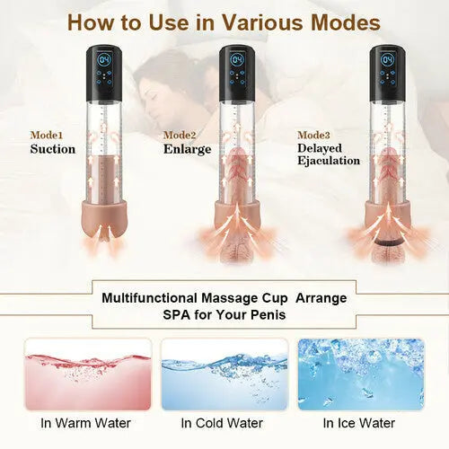 3-in-1 Design 3 Vacuum Suction Automatic Suction Penis Pump Sweetstoy