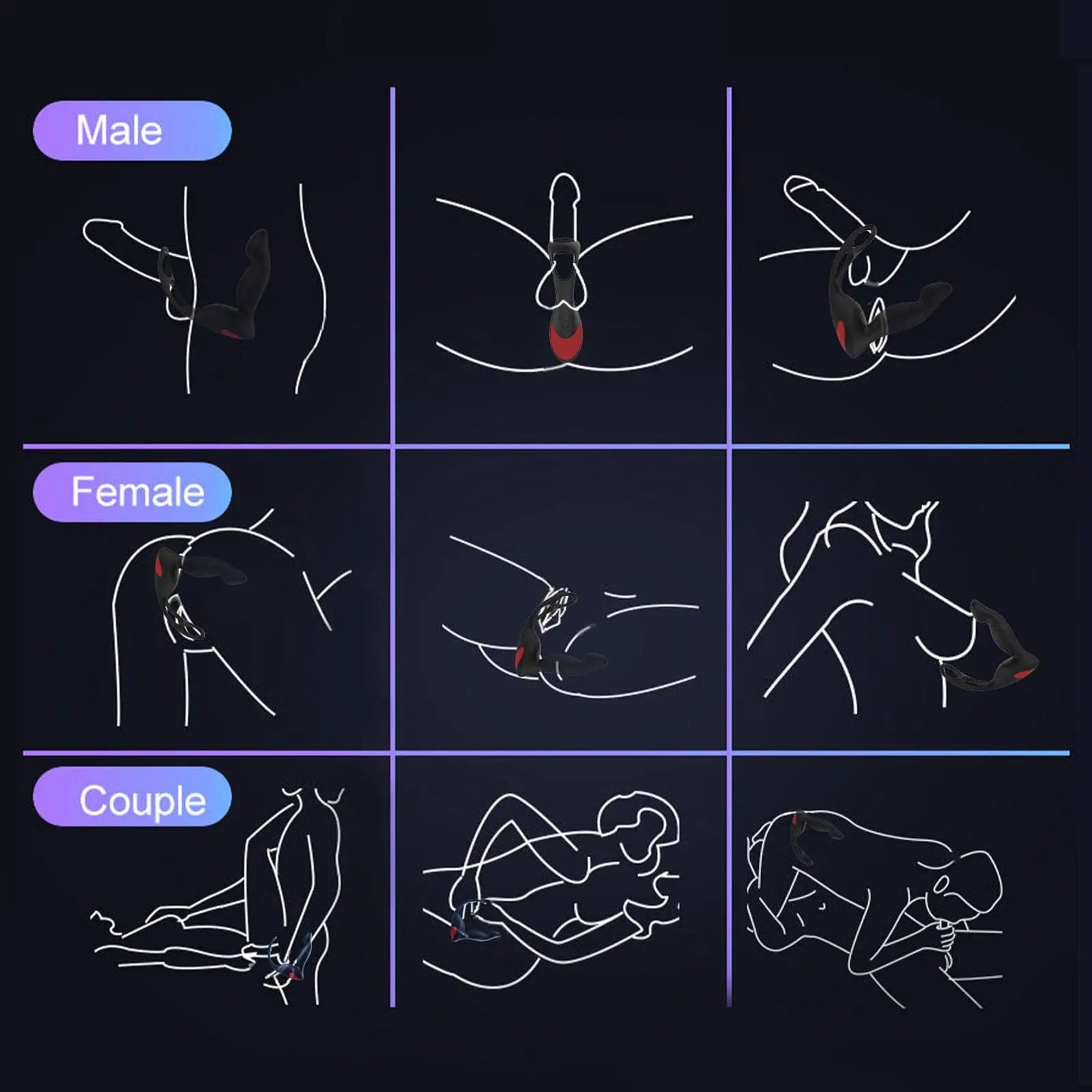 Prostate posterior massager for men——9 frequency vibration Sweetstoy