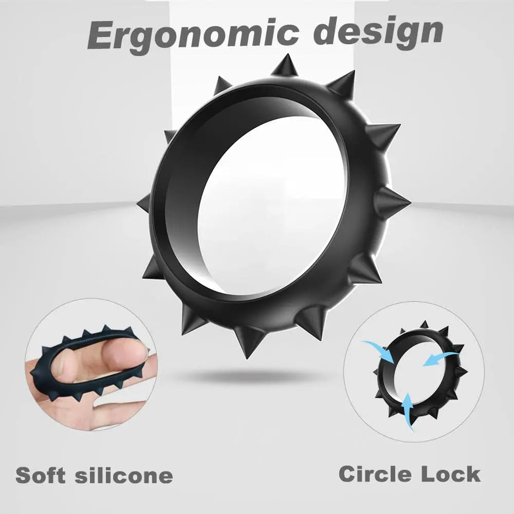 Black gear-shaped high-stretch penis ring Sweetstoy