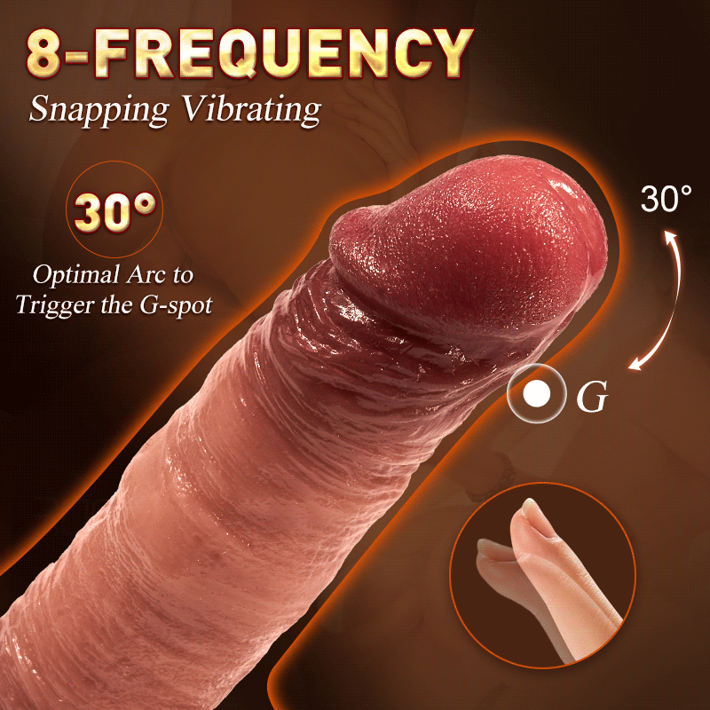 Snapping & Jerking Lifelike Remote Dildo with Suction Cup 8.07 inch