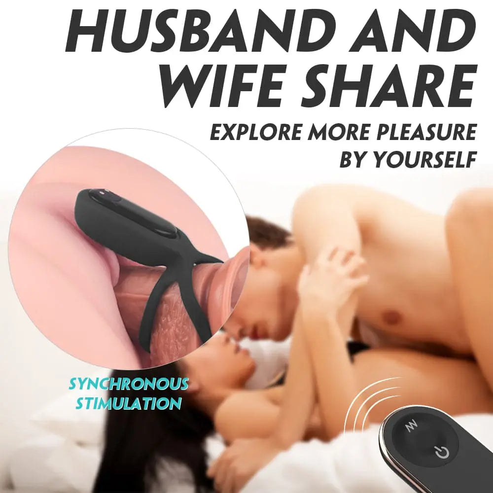 High elasticity double ring vibrating penis ring - black dark green Sweetstoy