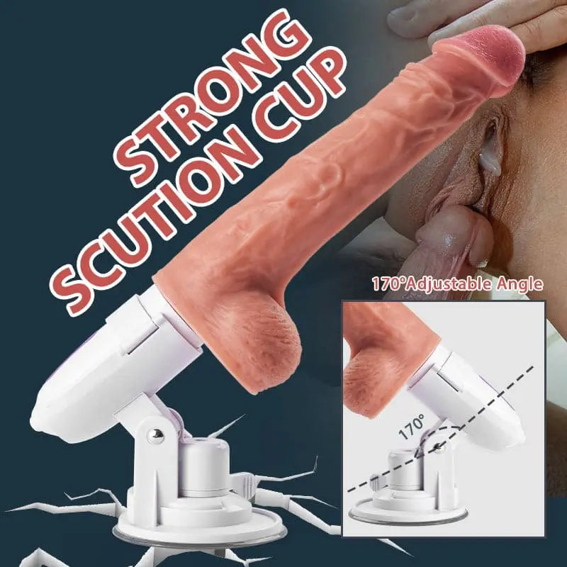 Cal-8 Thrusting Rotating Vibrating Multi-angle Heating Remote Control Sex Machine Sweetstoy
