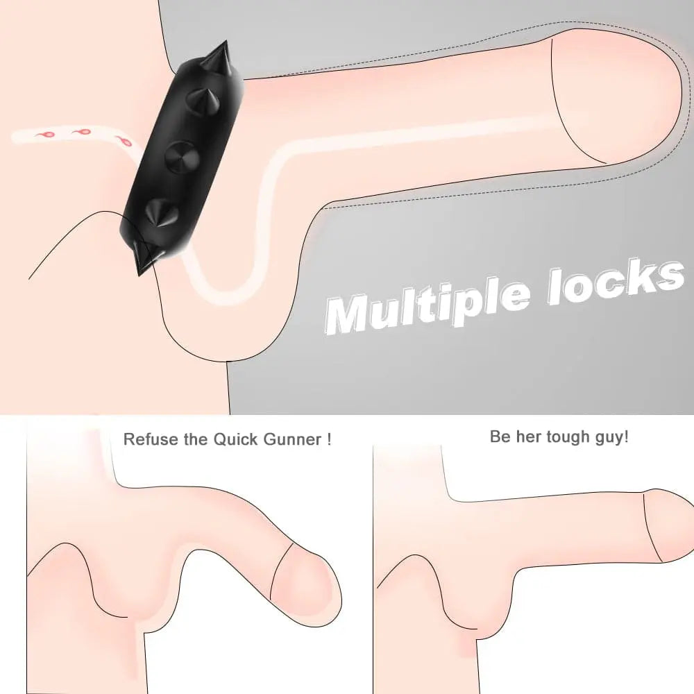 Black gear-shaped high-stretch penis ring Sweetstoy