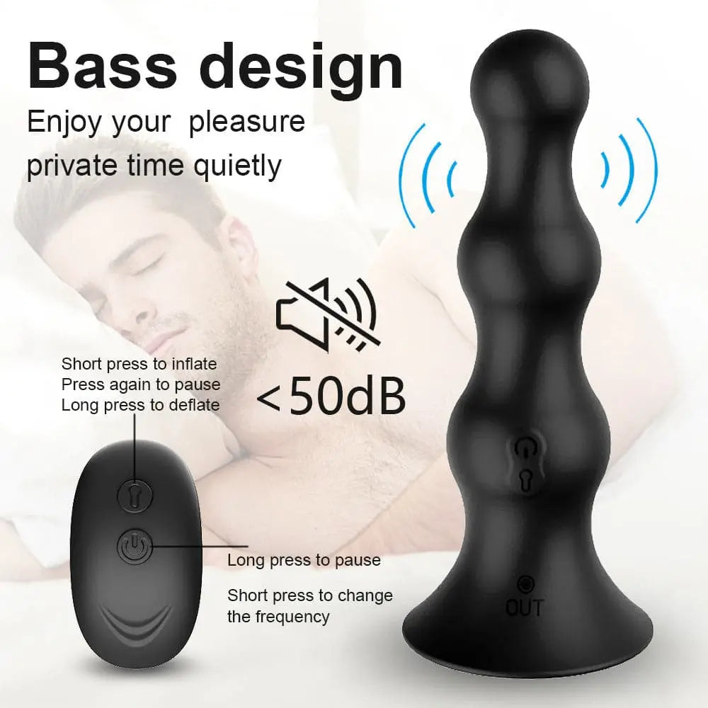 Wireless remote control electric telescopic prostate massager - inflatable Sweetstoy