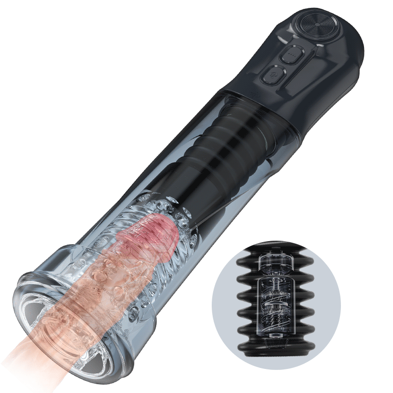 Cupsland 7 Vibrating 3 Sucking Enhance Erection and Masturbation 2 in 1 Penis Pump Sweetstoy