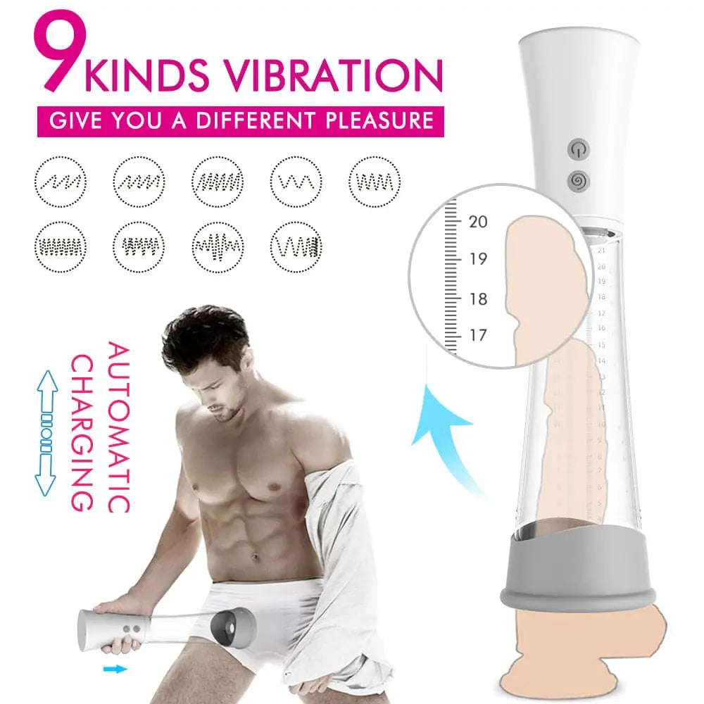 9 vibrating real vagina inverted penis pump Sweetstoy