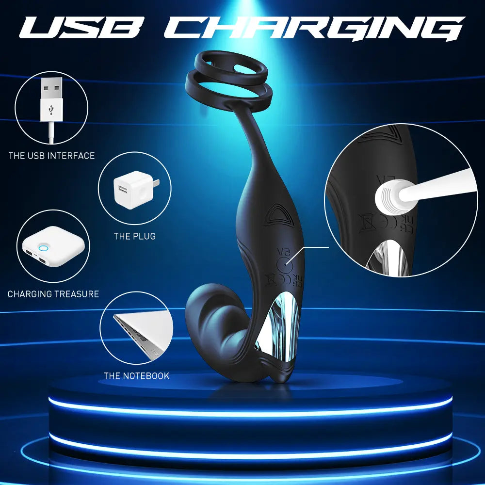9 kinds of vibration mode lock fine ring prostate vibrator Sweetstoy