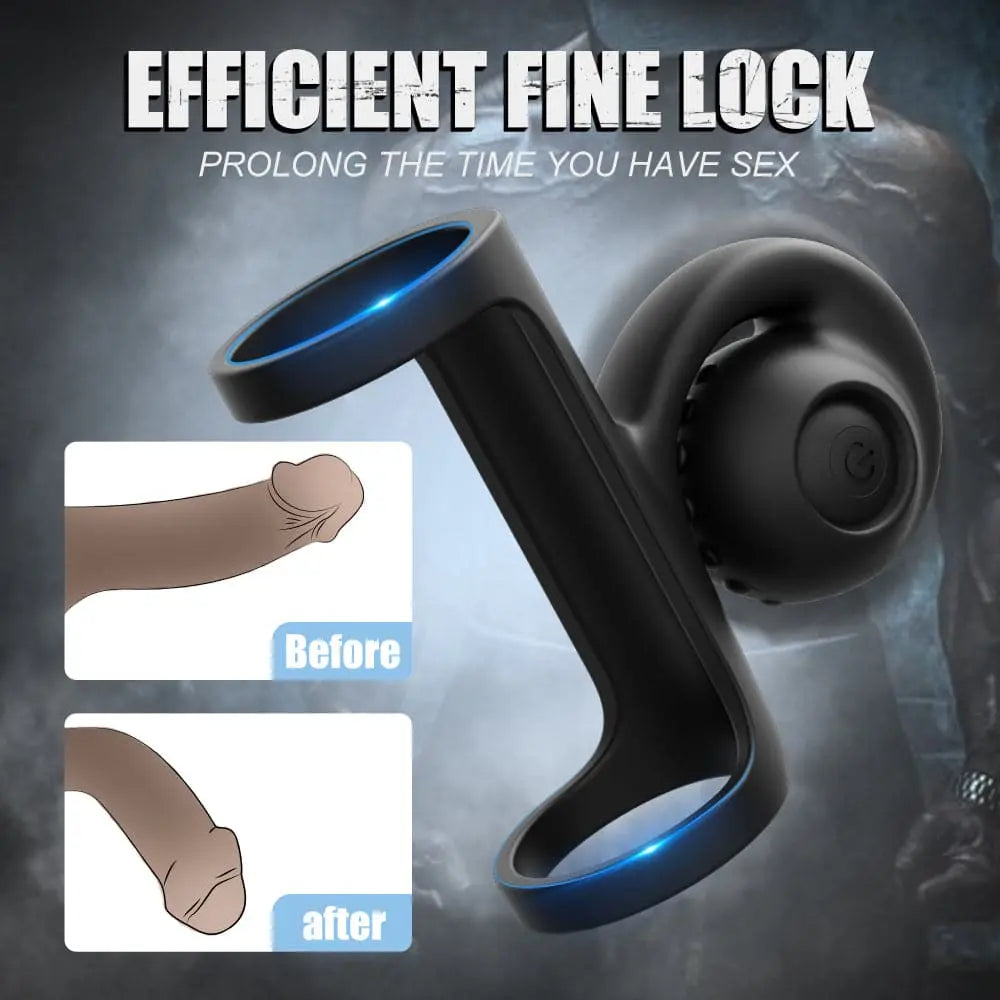 2 in 1 vibration high elasticity double ring penis ring Sweetstoy
