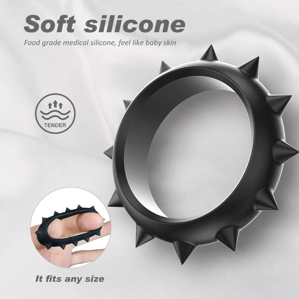 Black gear-shaped high-stretch penis ring Sweetstoy