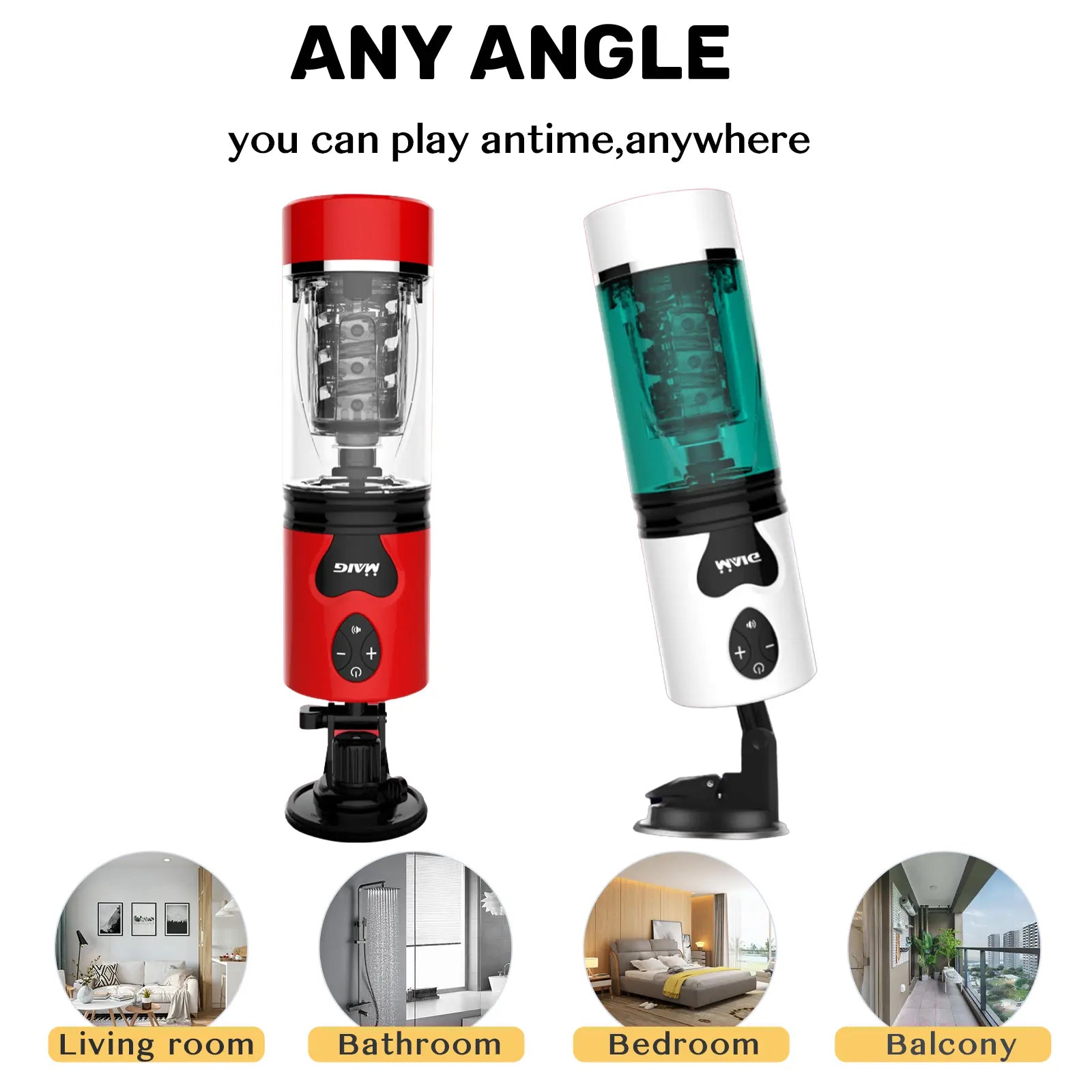 5 Thrusting 3 Gears male masturbator cup with suction cup—— Suitable for big cocks Sweetstoy