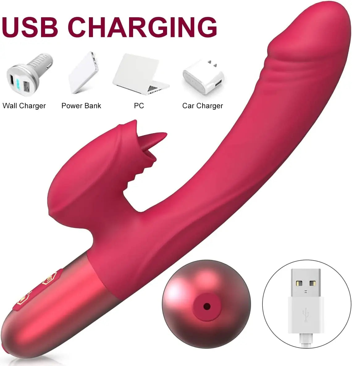 Tongue Vibrator Dildo for Women Vaginal Health Sweetstoy