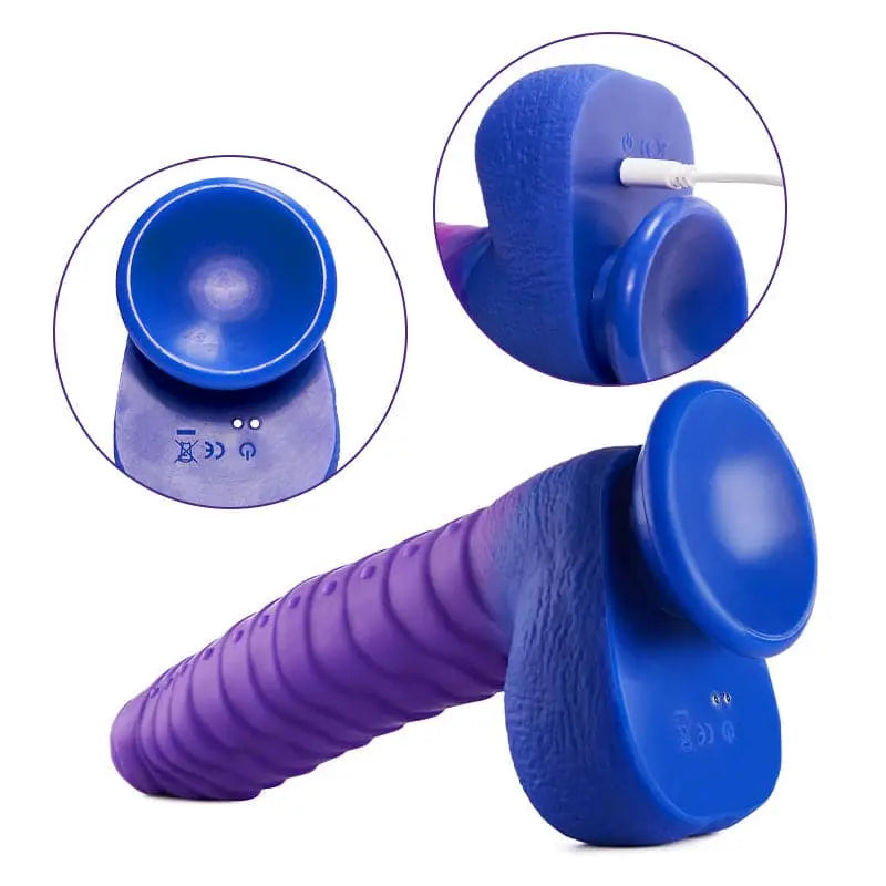 Absalom-Caterpillar 8.85-Inch Color-changing Intelligent Heating 3 Thrusting 5 Vibrating Dildo Sweetstoy
