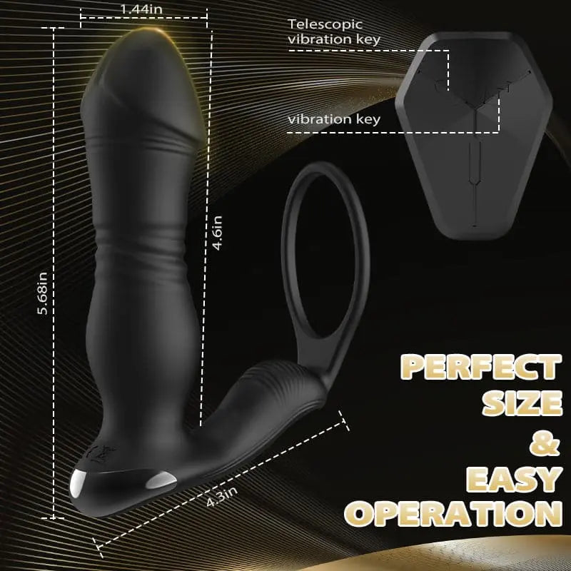 Volcano 8-band Telescopic Vibration Remote Control Prostate Massager Sweetstoy