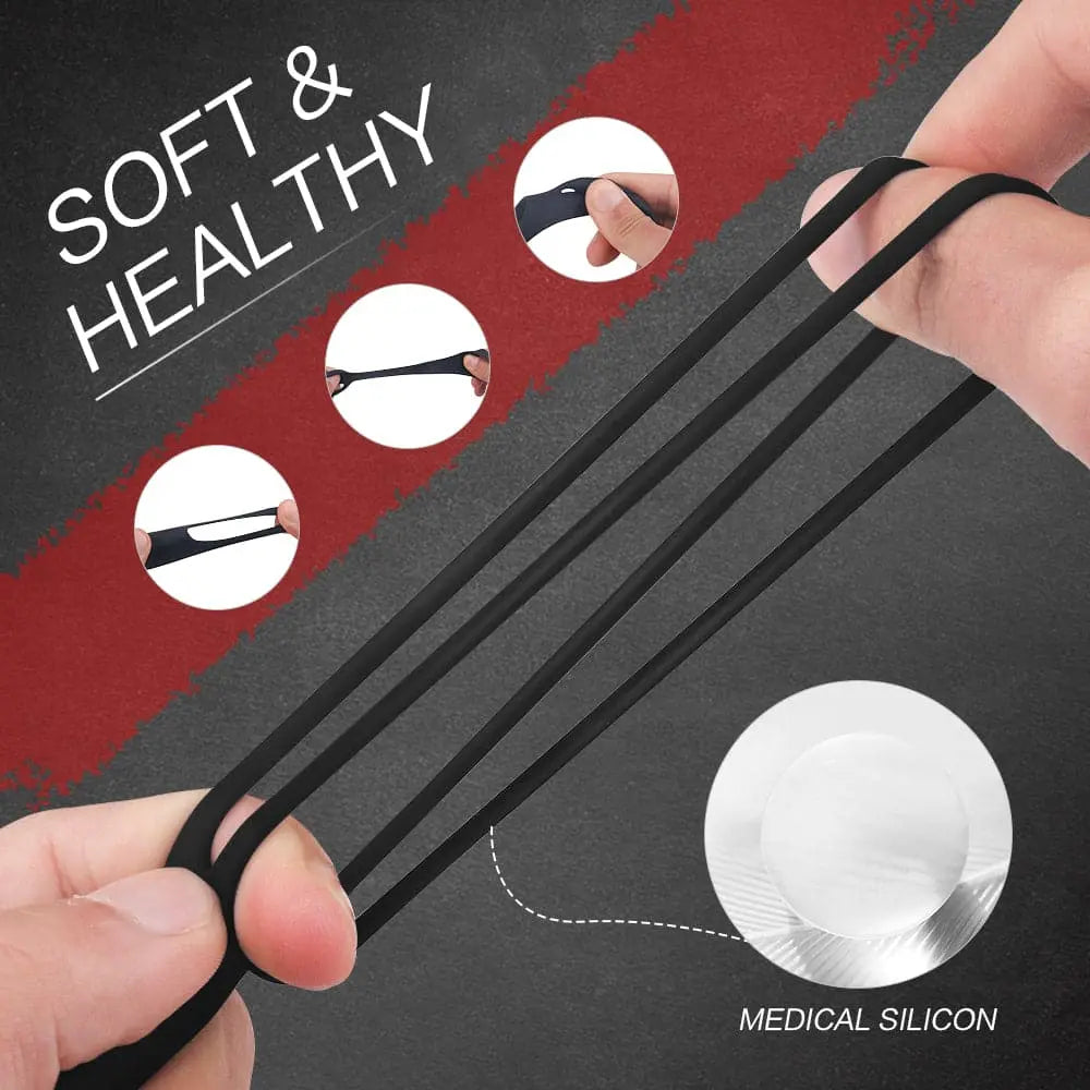 High-stretch three-ring G-spot stimulation penis ring Sweetstoy