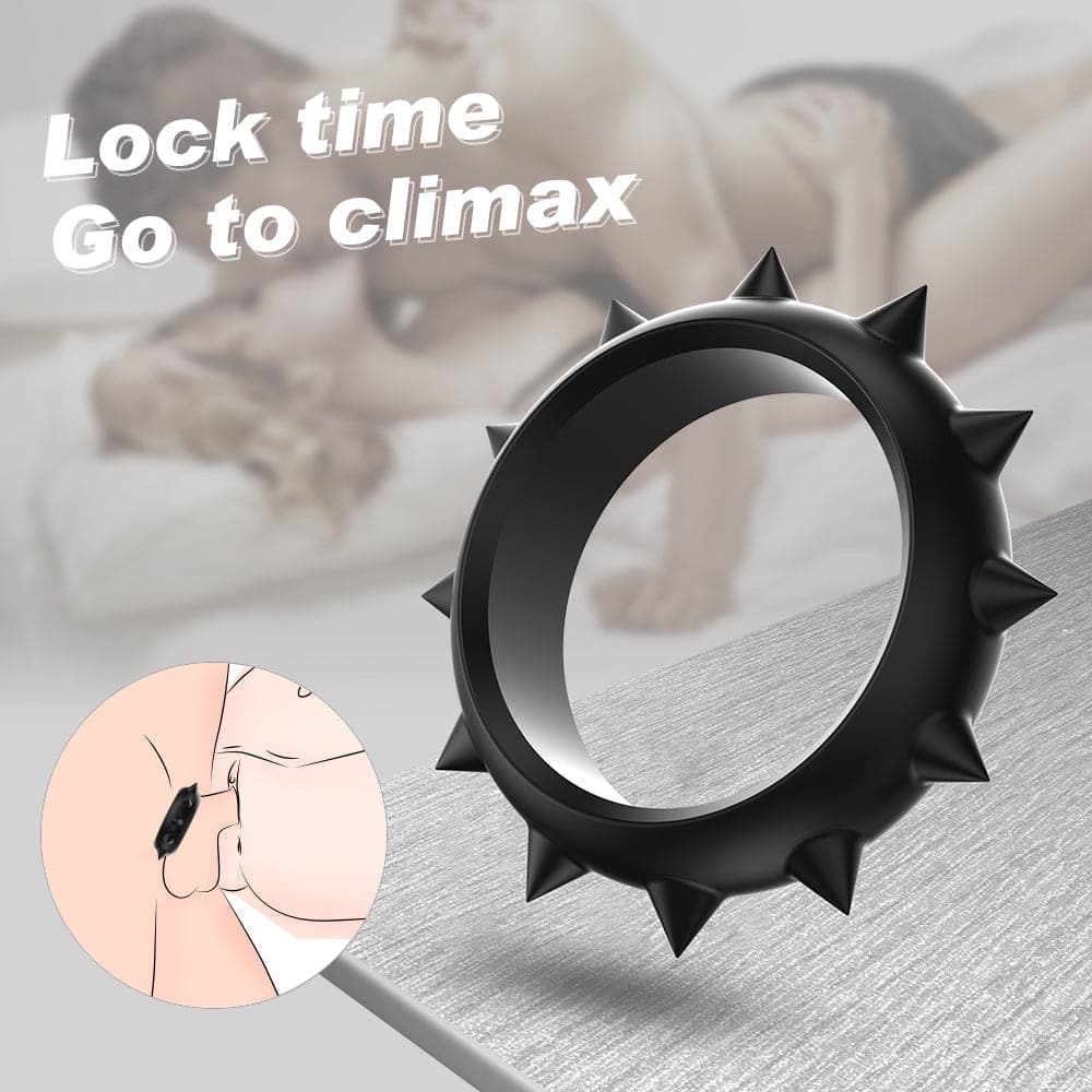 Black gear-shaped high-stretch penis ring