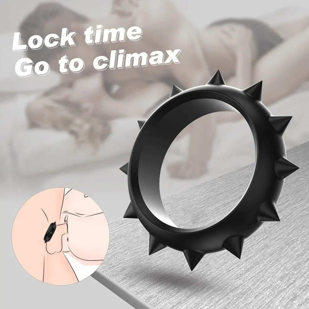 Black gear-shaped high-stretch penis ring Sweetstoy