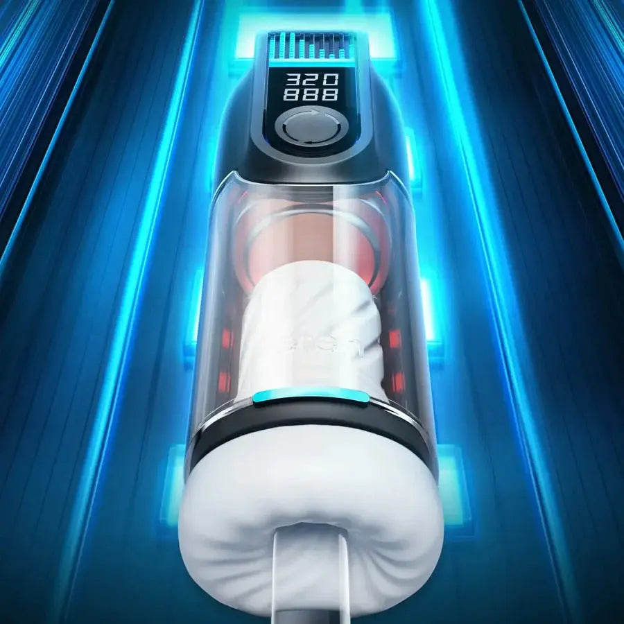 LETEN Intelligent Auto  Penis Stroker Dual Heating 9 Voice and Scene Male Masturbator Sweetstoy