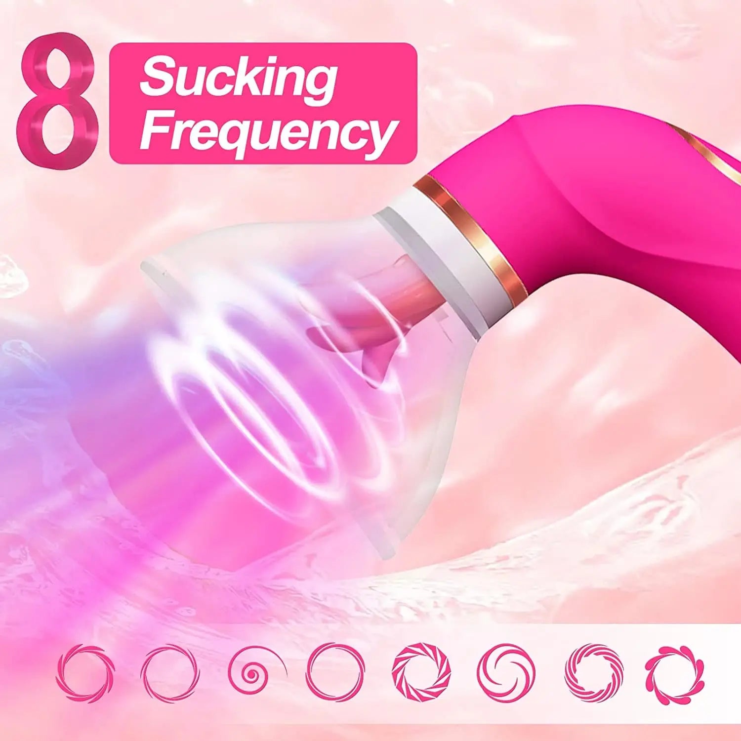 Pink Lady Clitoral Sucking Vibrator Sex Toys with 8 Sucking and 5 Licking Vibrator Sweetstoy