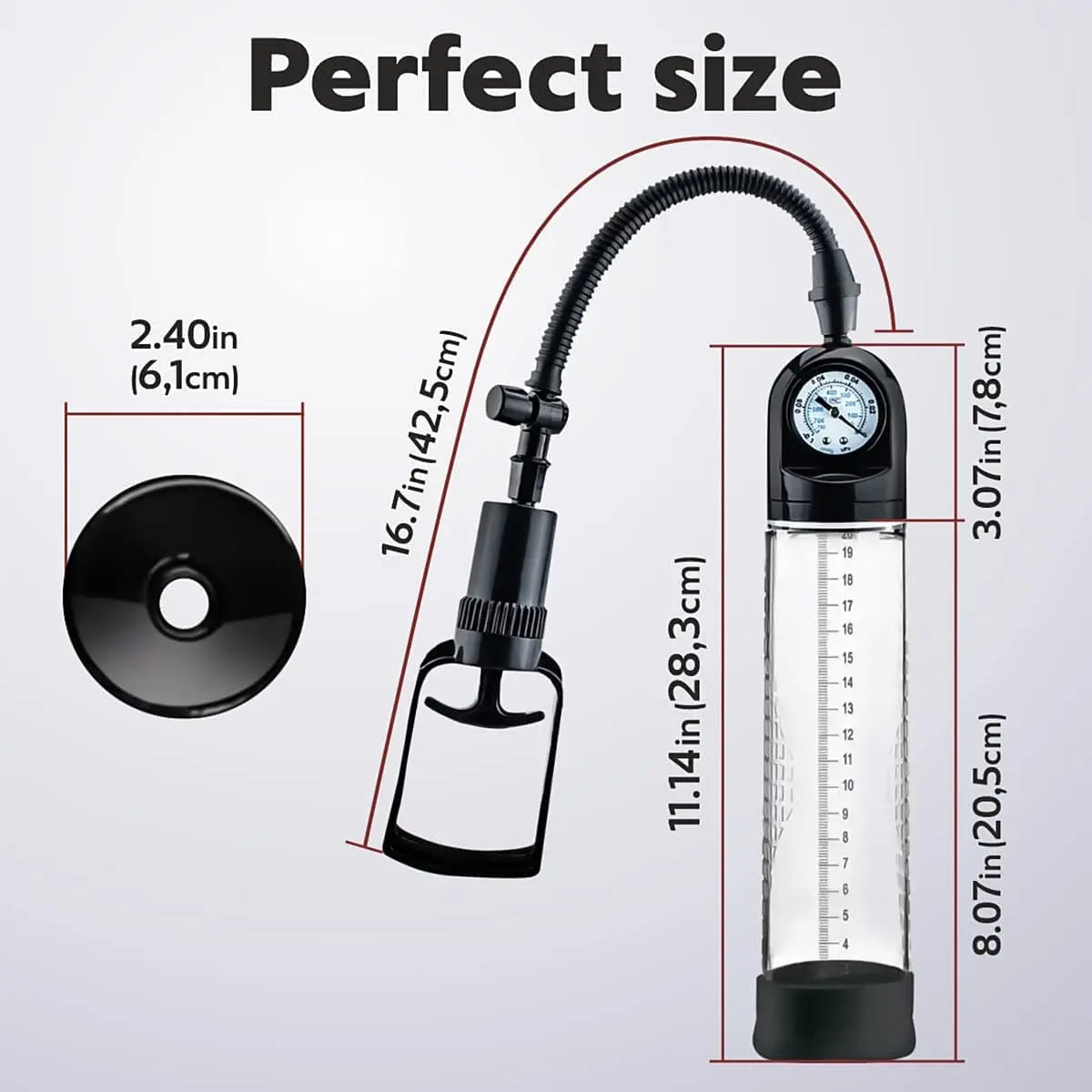 Manual vacuum penis transparent enlarger penis pump Sweetstoy