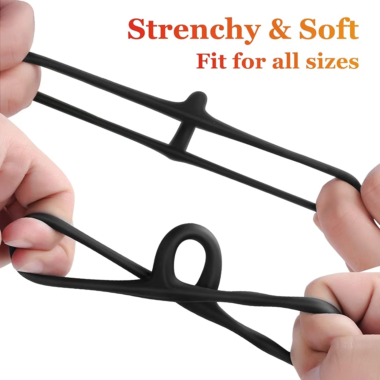 3 in 1 super soft and flexible male penis ring enlargement device
