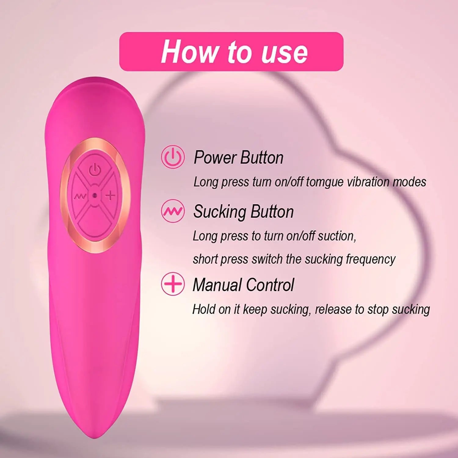 Pink Lady Clitoral Sucking Vibrator Sex Toys with 8 Sucking and 5 Licking Vibrator Sweetstoy