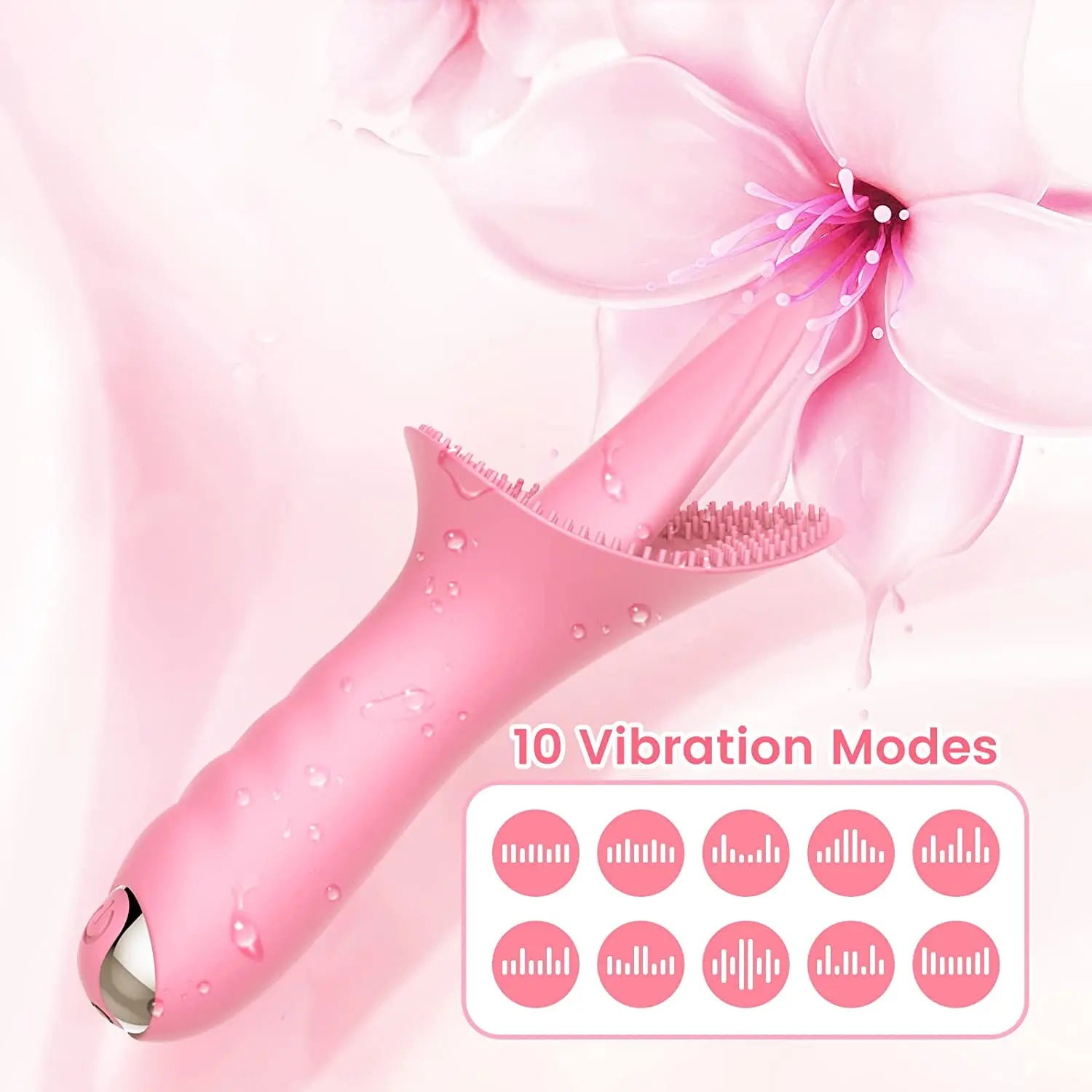 Clitoral Tongue Lick Vibrator with 10 Vibration Modes Sweetstoy