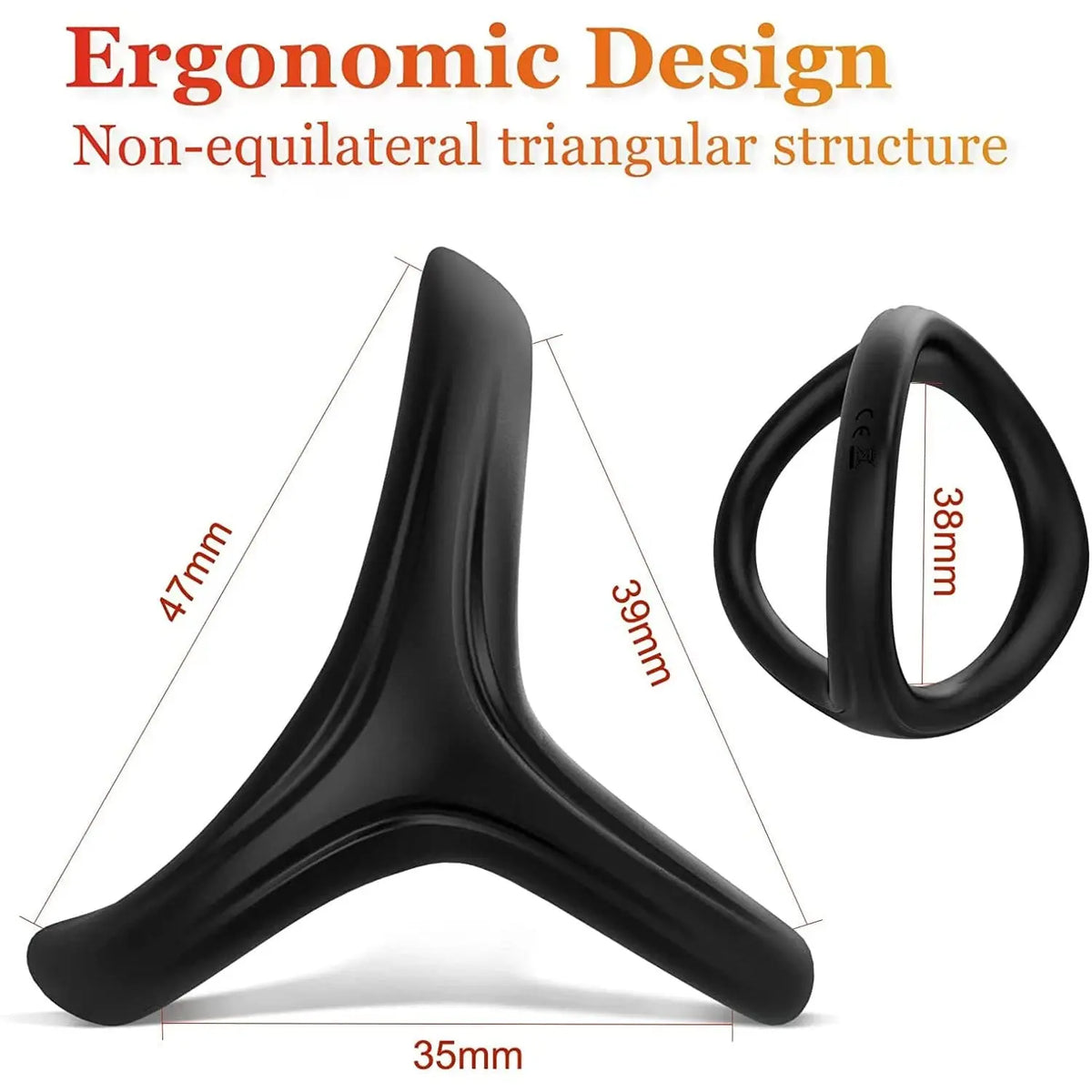 Three-opening flexible cock ring retained dimension diagram