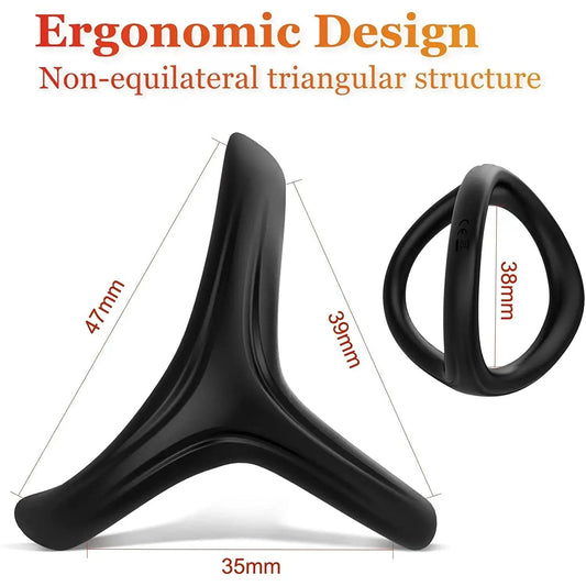 Three-opening flexible cock ring retained dimension diagram