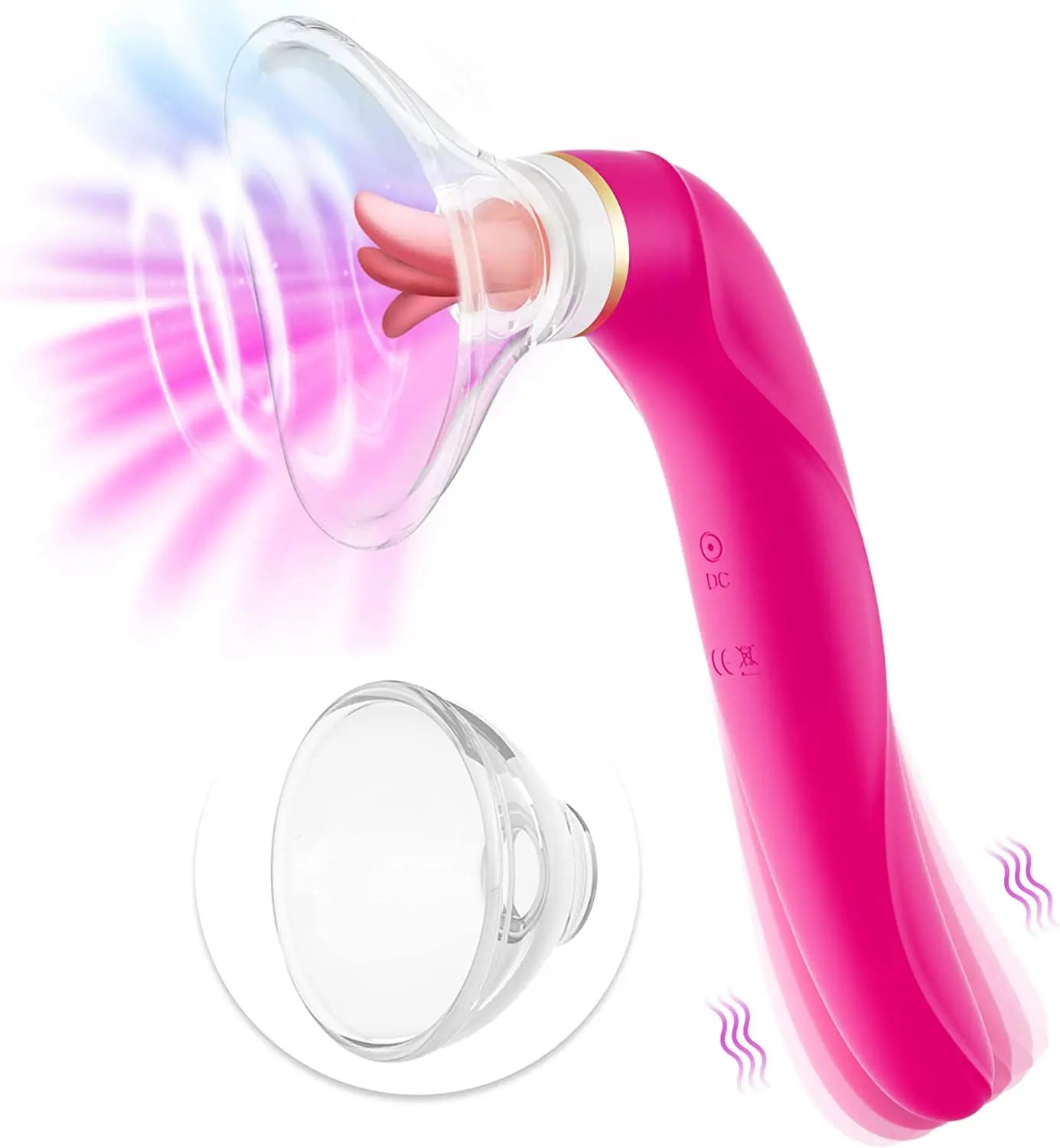Big Size Tongue Licking Triple Stimulation Vibrator Sweetstoy