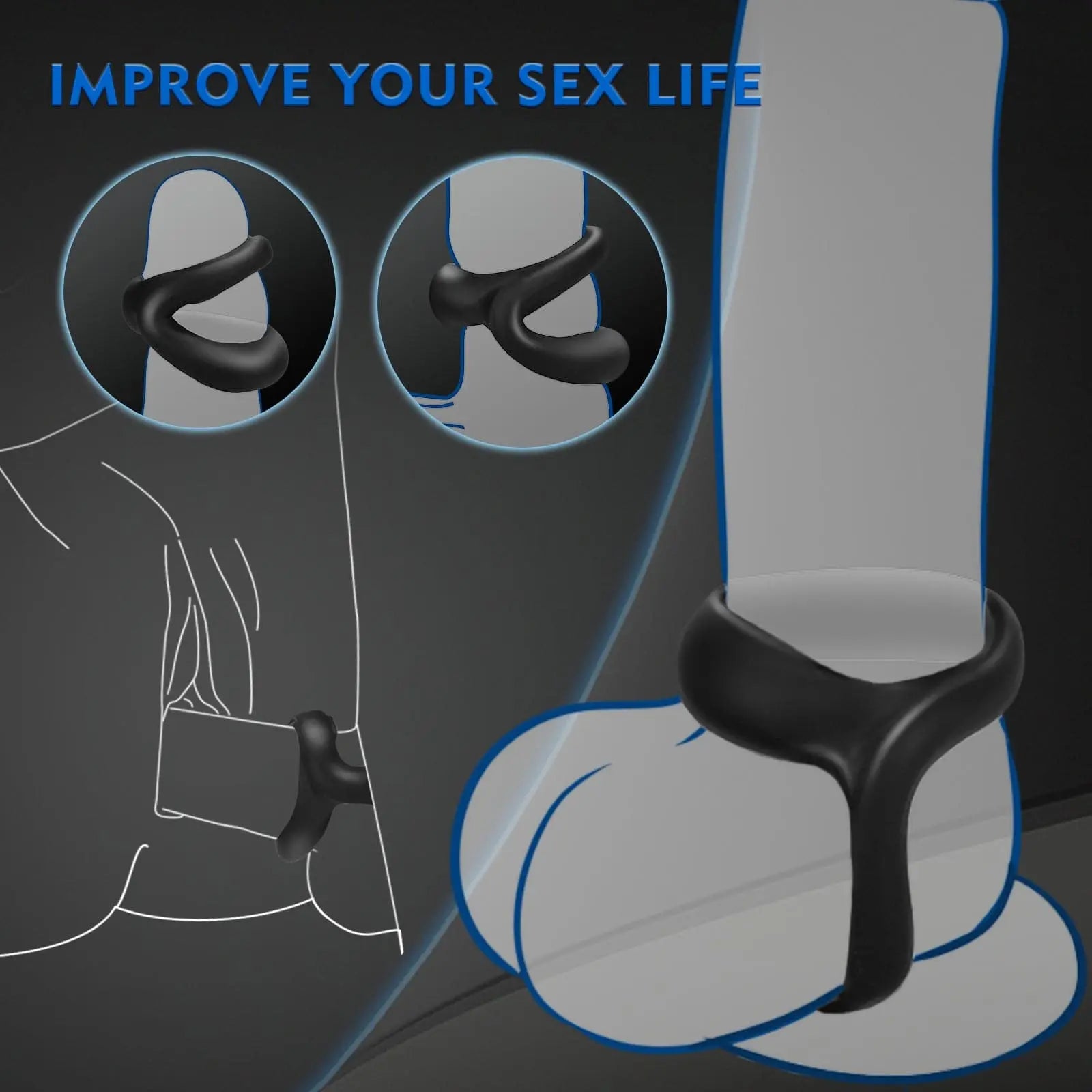 Silicone Multifunctional Penis Ring —— Friction Sweetstoy