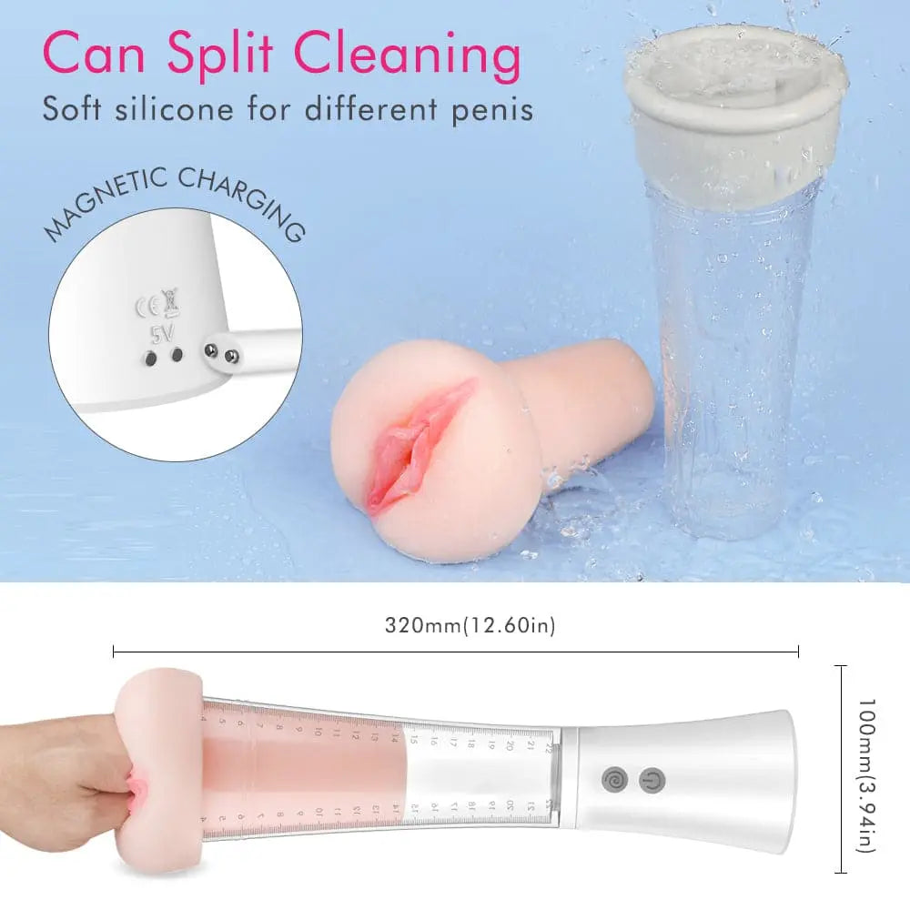 9 vibrating real vagina inverted penis pump Sweetstoy