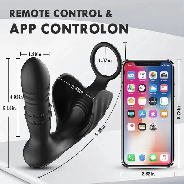 9 Thrusting & Vibrating Modes Anal Sex Toy with Beaded Stimulation Sweetstoy