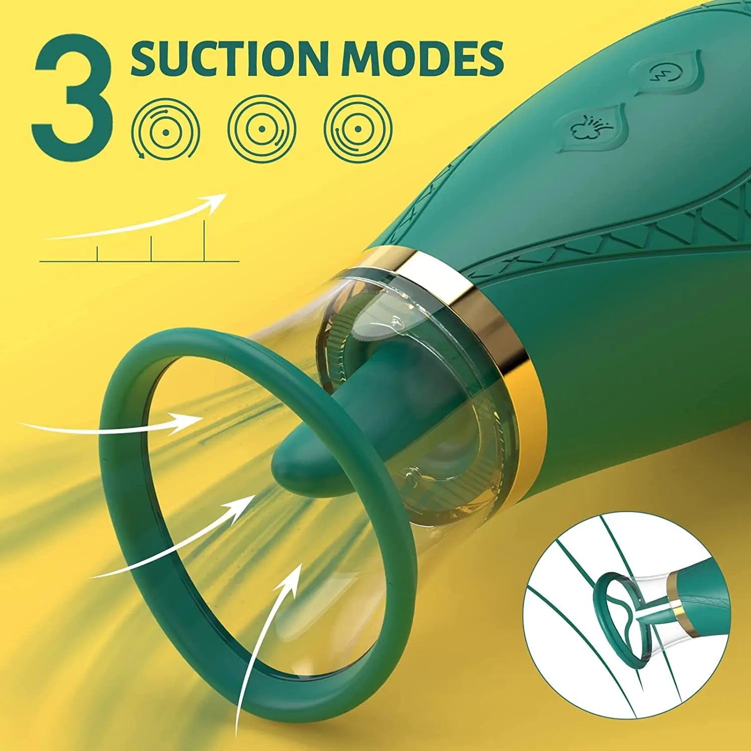 【NEW】3 in 1 Tongue Sucking And Licking Clit Or Nipple Stimulator-3 suction and 9 Vibrator Sweetstoy