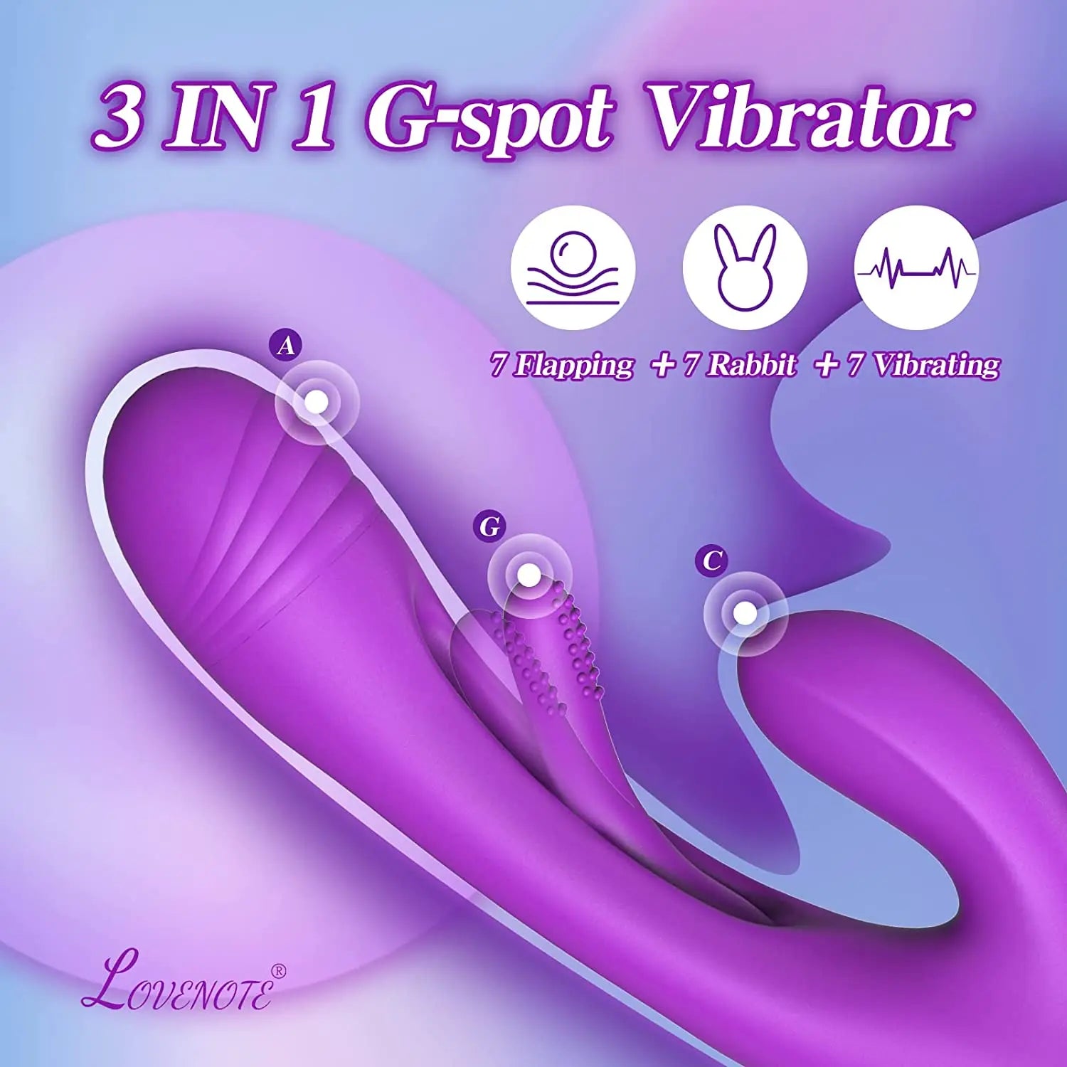 G Spot Vibrator with 7 Vibration 7 Flapping Modes Sweetstoy