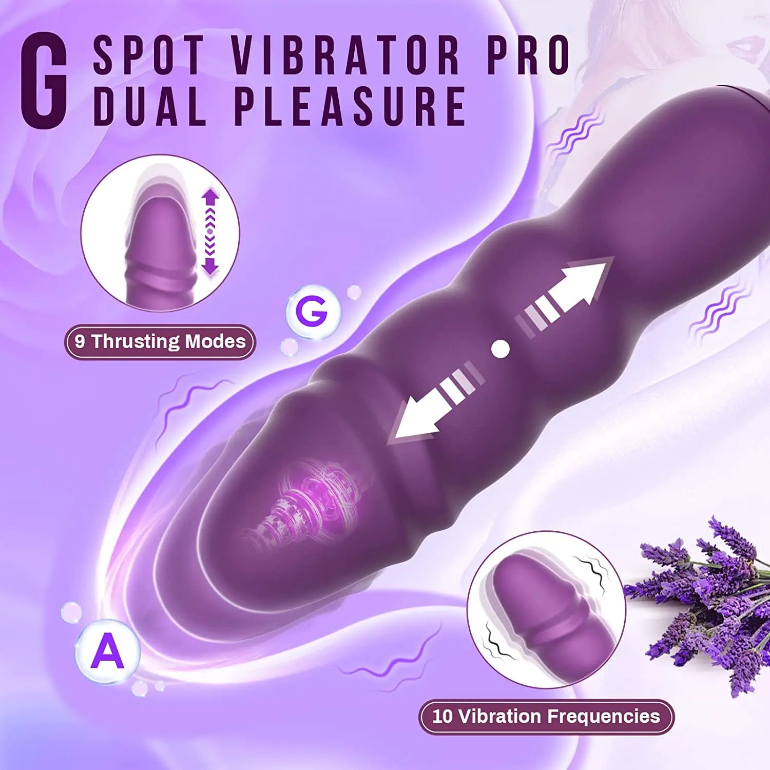 2 in 1 Thrusting G Spot Vibrator Waterproof FLO Sohimi