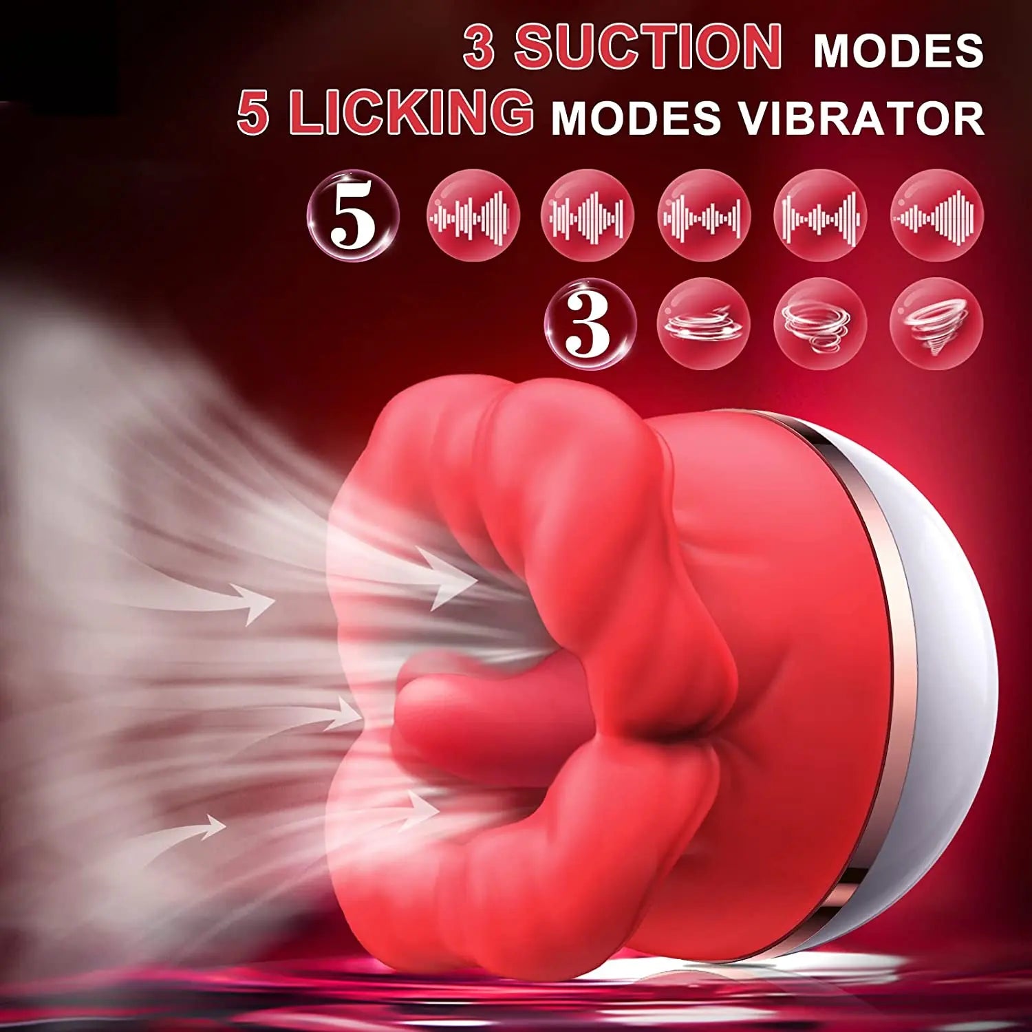 Rose Toy for Woman Tongue Licking Suction Vibrator Sweetstoy