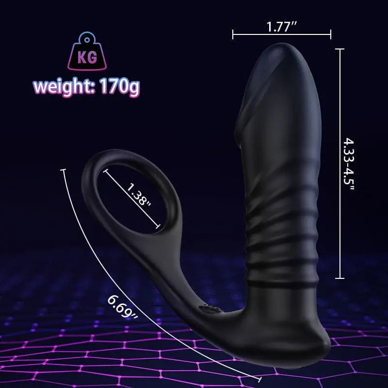Vibrating Prostate Massager With Penis Ring —— Triple Stimulation Sweetstoy